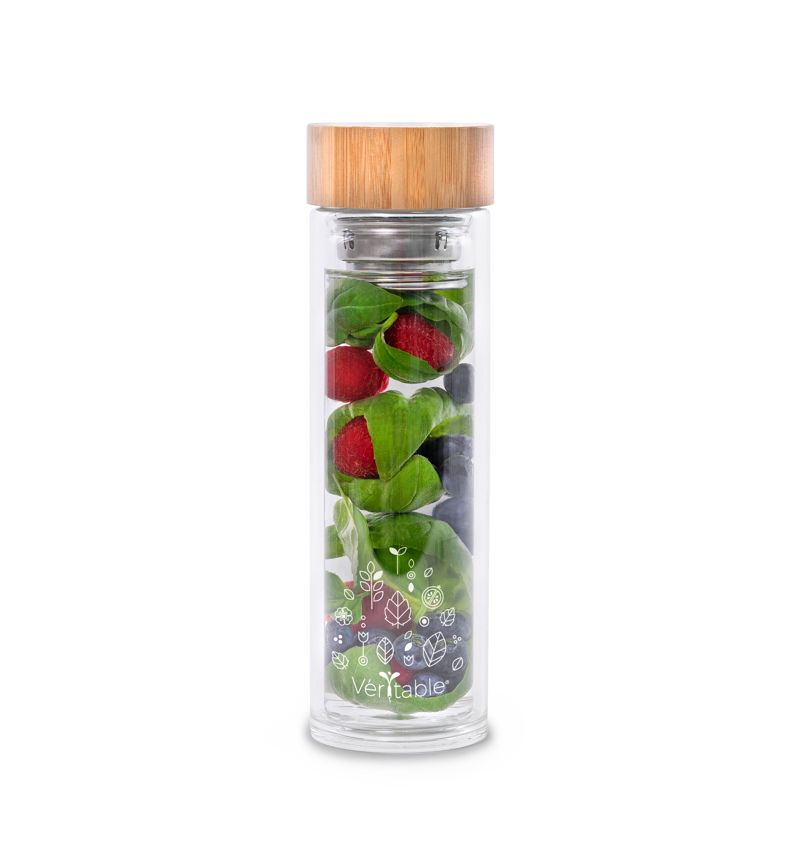 Bouteille en verre avec infuseur 450ml