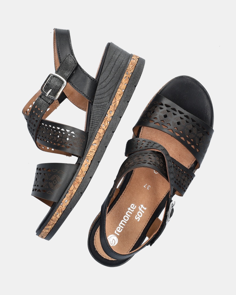 Remonte Sandalen  - zwart