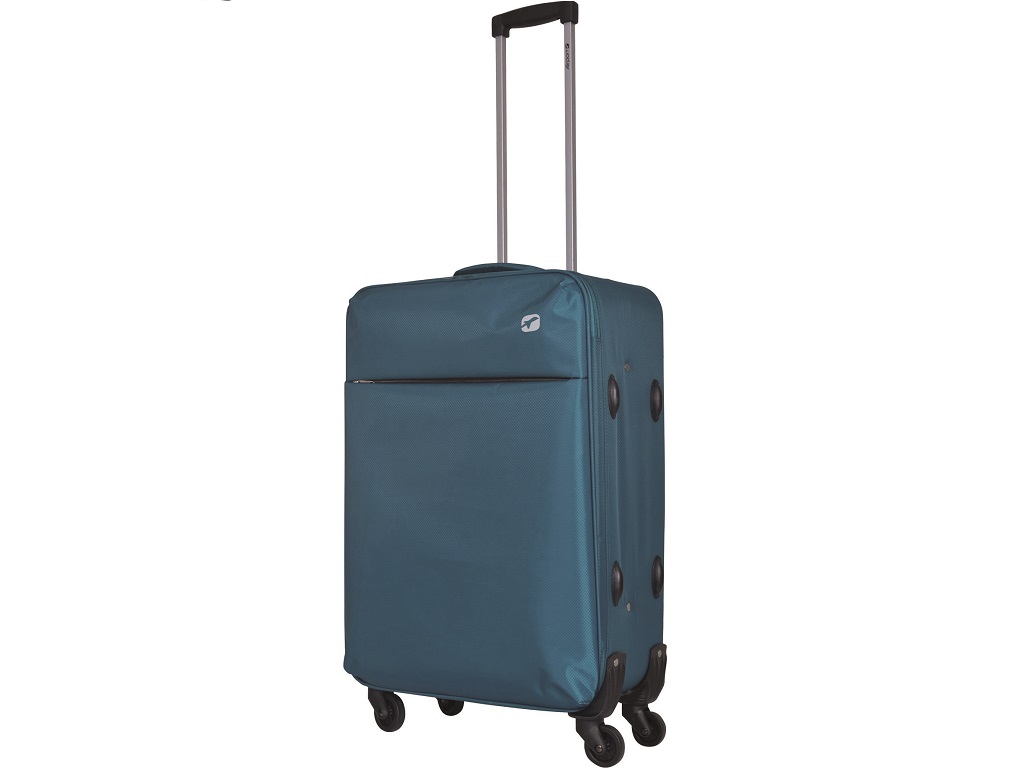 MALA DE VIAGEM MÉDIA FLEXÍVEL AIRPORT VERDE 4 RODAS 65CM
