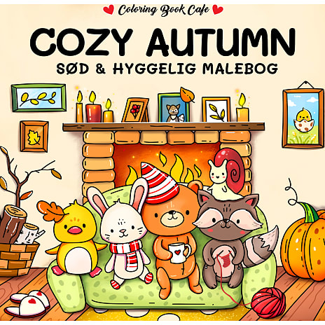 Cozy Autumn malebog - Coloring Book Cafe