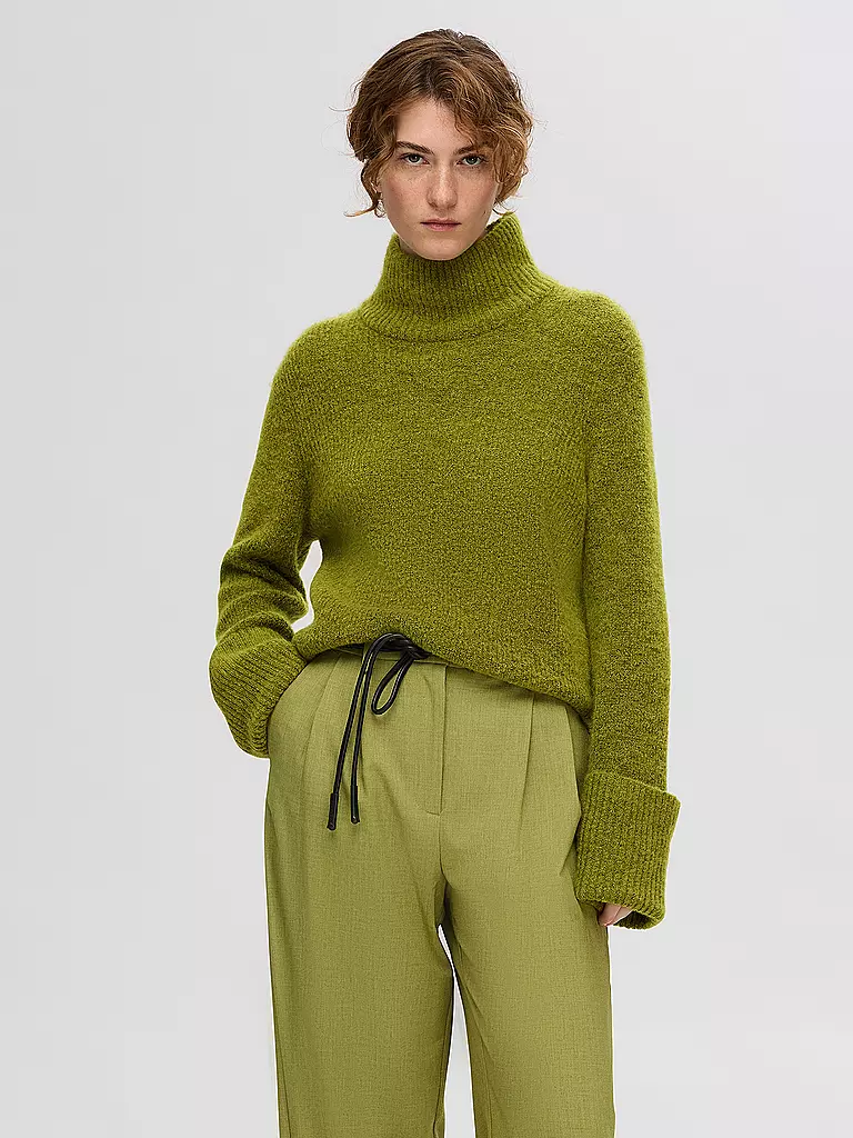 SELECTED FEMME Rollkragenpullover SLFSIA olive