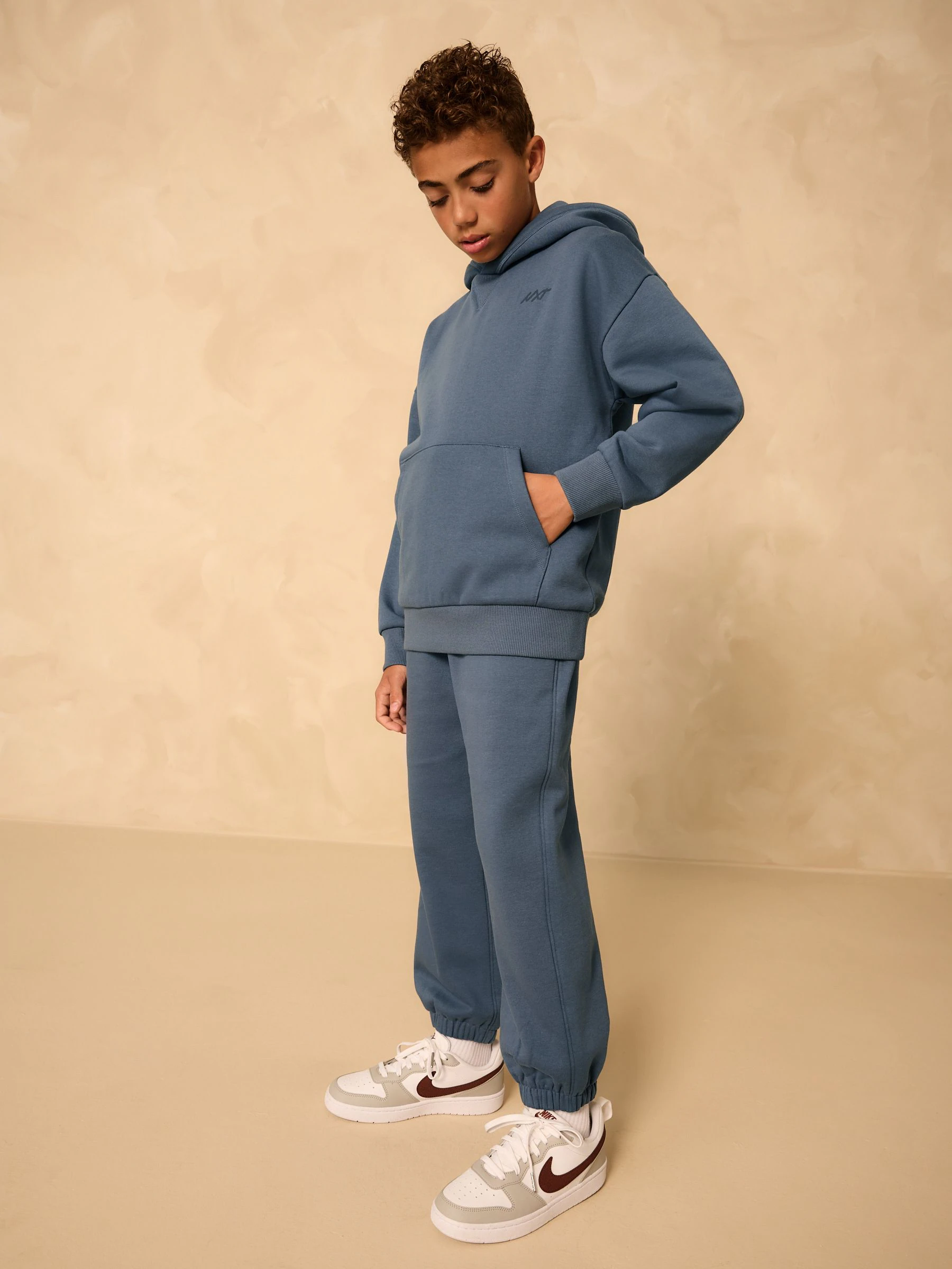 Blauw - Set van sweatshirt en joggingbroek