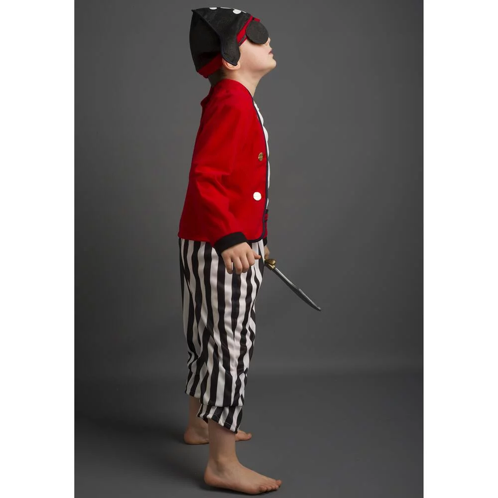 DEGUISEMENT BARBE ROUSSE AVEC CHAPEAU ET POIGNARD TAILLE 8-10 ANS