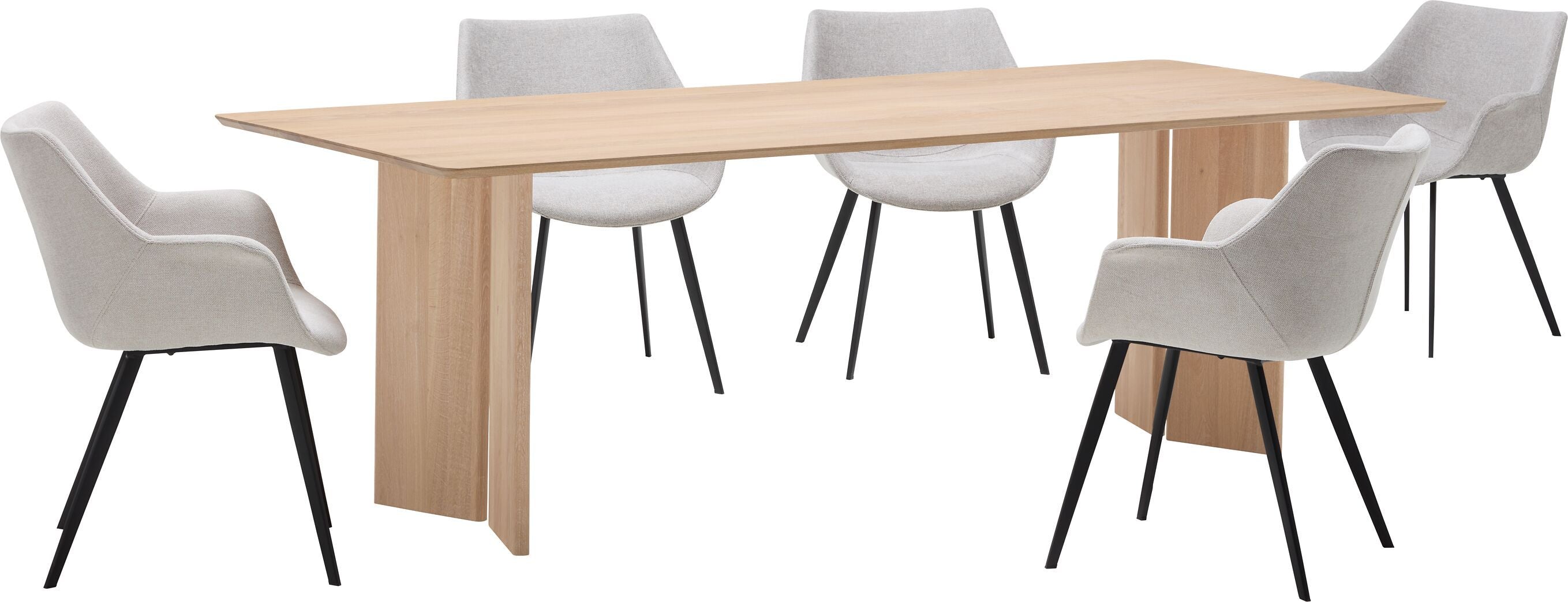 ELIANA Tisch - Eiche weiss / B: 240.0 cm x T: 95.0 cm x H: 75.0 cm