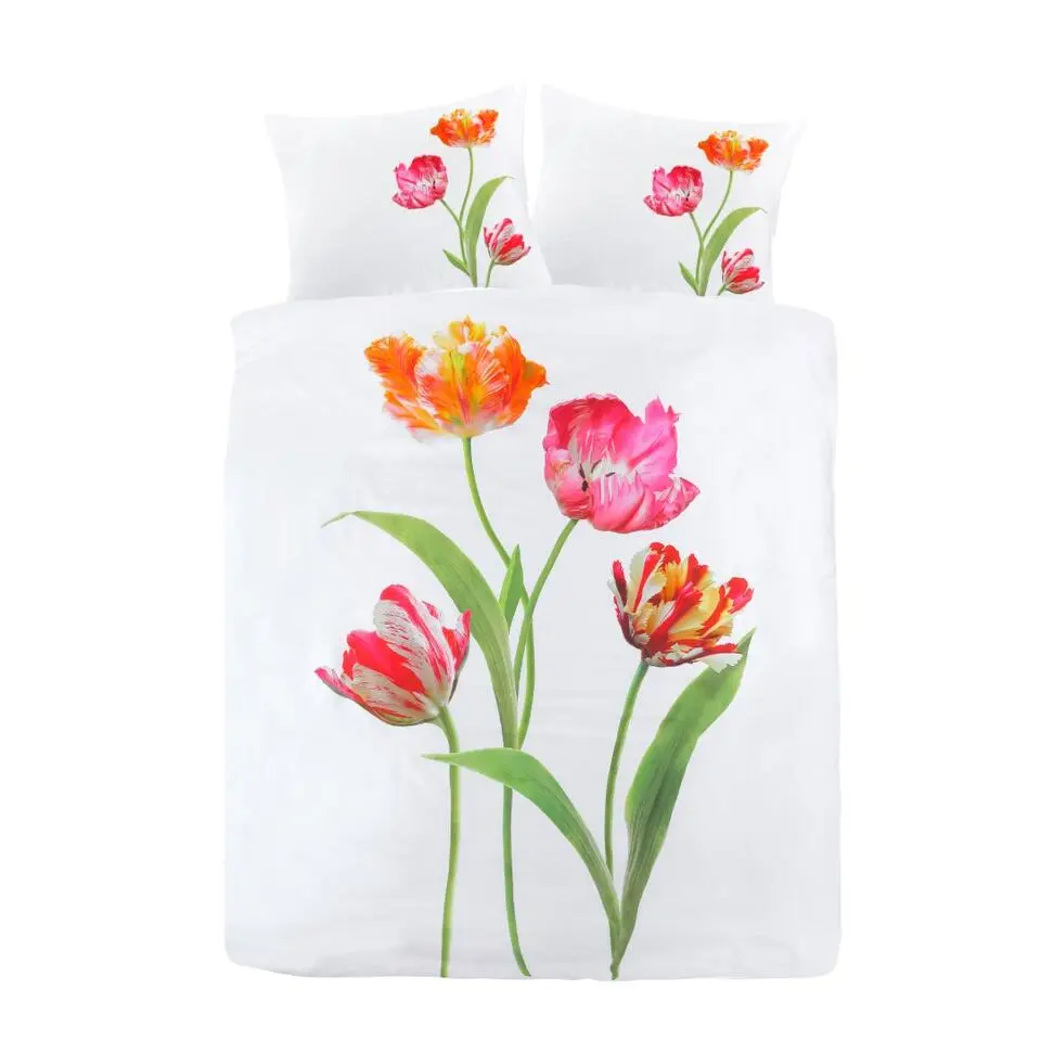 Papillon dekbedovertrek Tulips - 240x200/220 cm - Wit