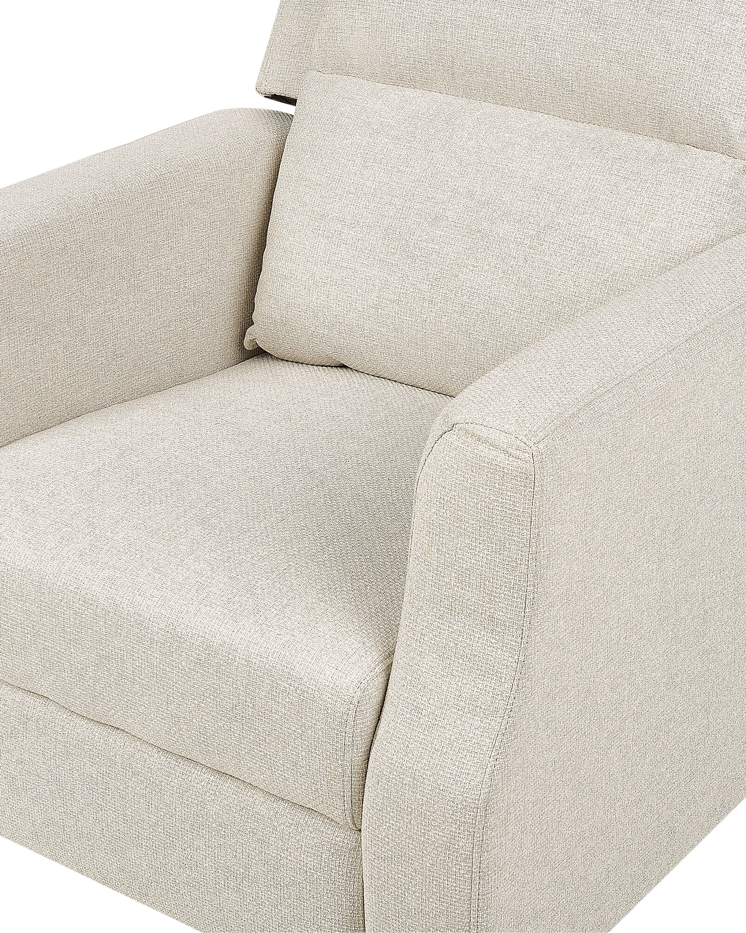 Relaxfauteuil EGERSUND inclusief voetensteun Stof Lichtbeige
