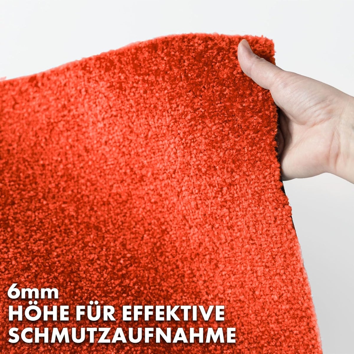 Deurmat Domenico - Stijlvolle en praktische vuilopvangmat - Verkrijgbaar in talloze aantrekkelijke kleuren - Rood / 50 x 80 cm