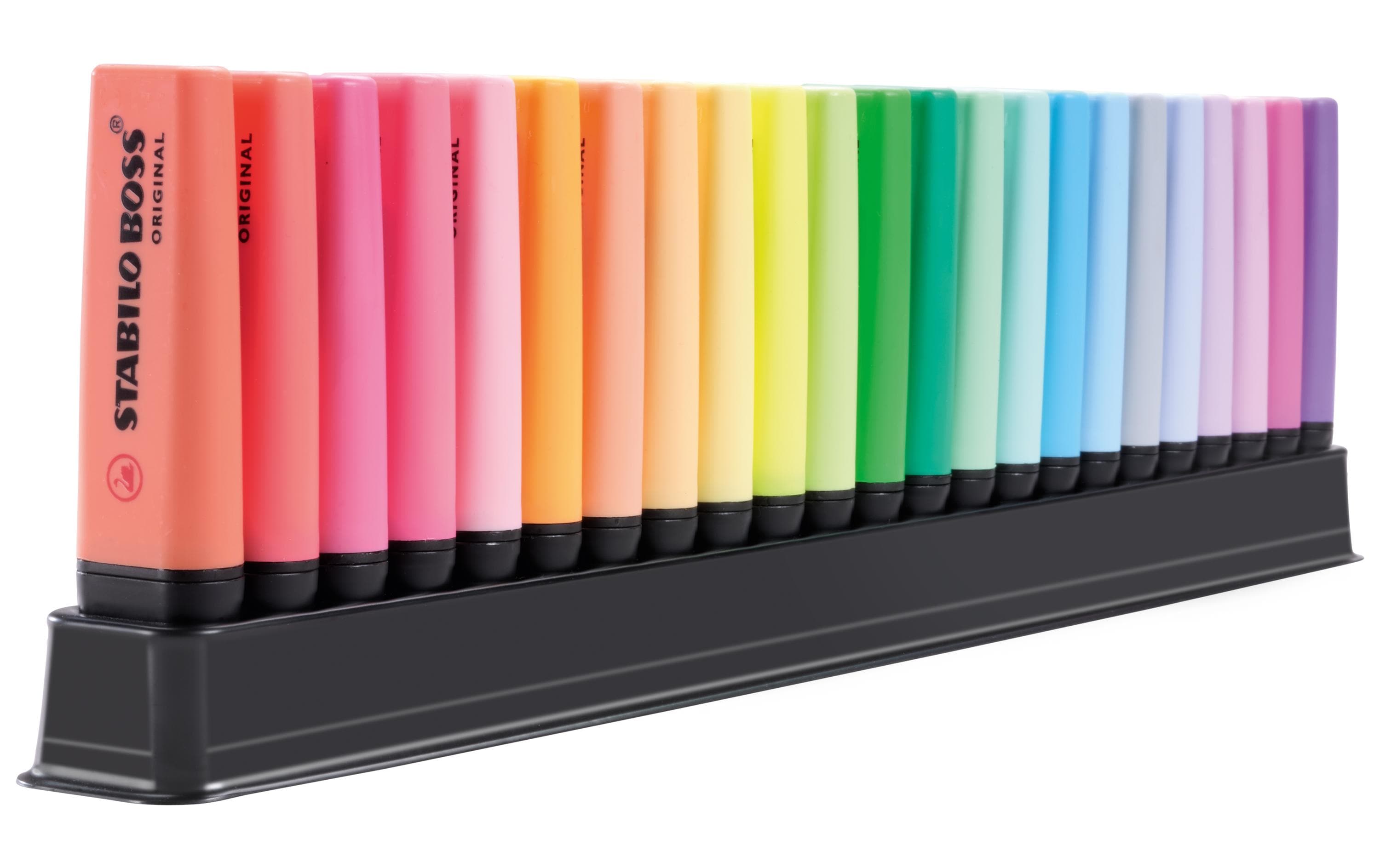 Textmarker BOSS Original 23 StückTextmarker mit praktischem Halter für Ihren Schreibtisch