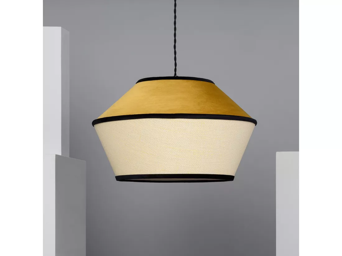 Suspension Velours Trompa Moutarde
