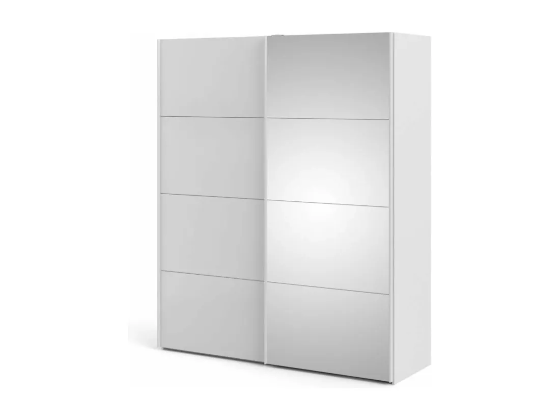 Garde-robe 2 portes Dstimpf, Meubles de chambre, Penderie de plain-pied, Placard à vêtements, 182x61 h220 cm, Blanc