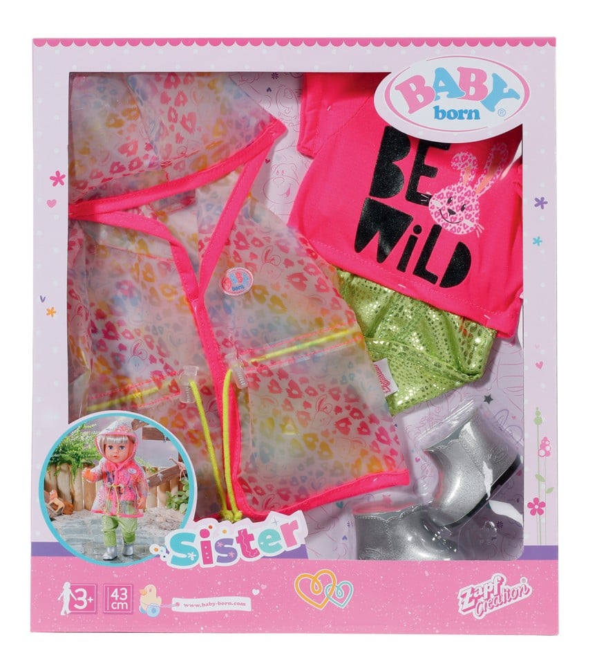 BABY born - Deluxe Trendy Regnbue Sæt 43cm