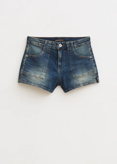 Denim hotpants met zakken jeans (BLW.TIN)