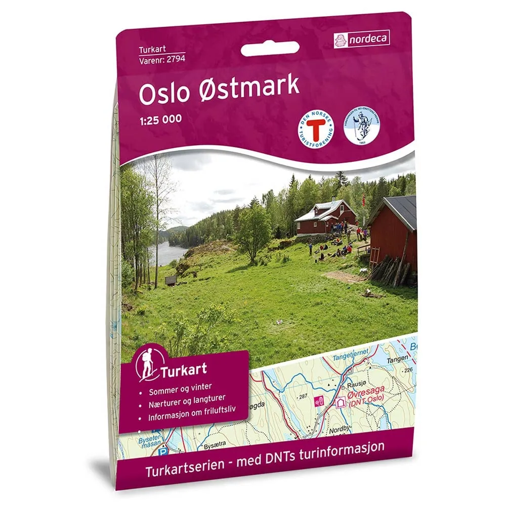 Nordeca Oslo Østmark 1:25 000 Turkart