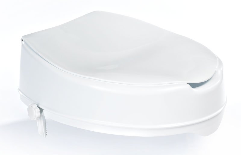 Sapho Handicap verhoogde toiletbril met deksel wit