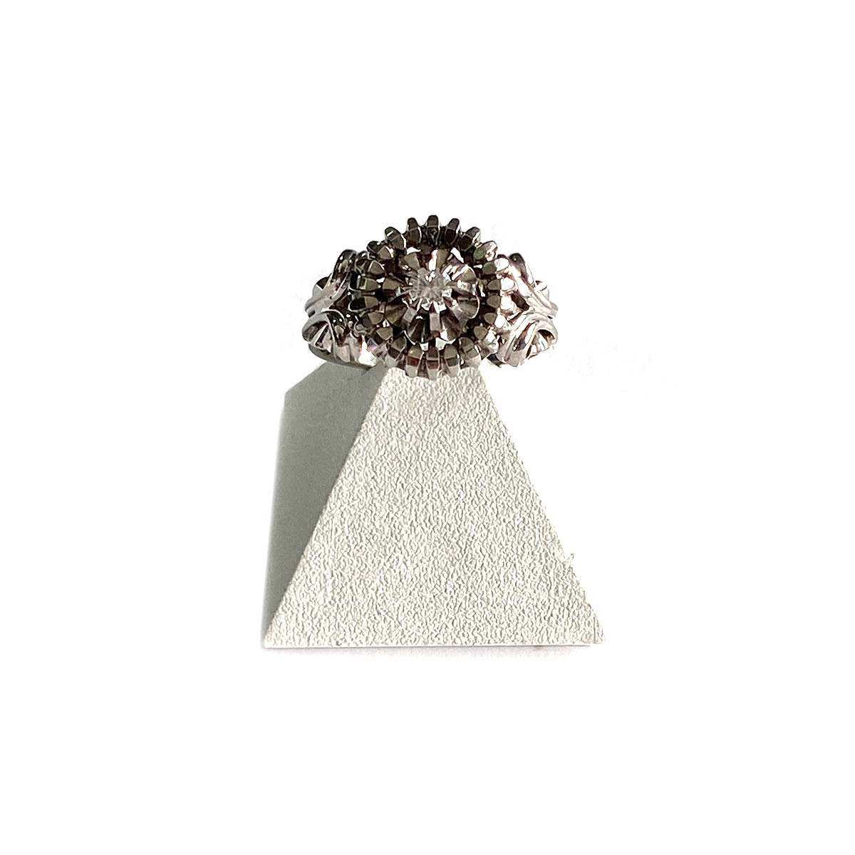 Bague d'occasion or 750 blanc diamant