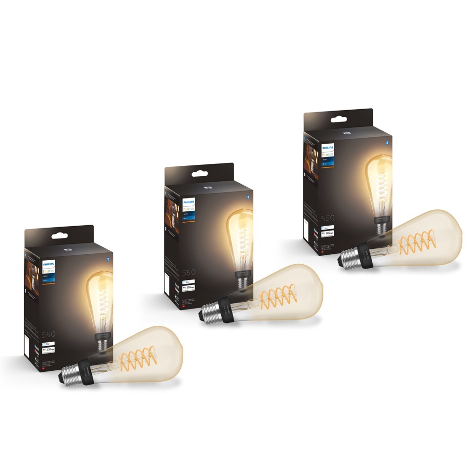 Philips Hue - 3x E27 Filament ST72 - WhiteAmbiance - Bundle
