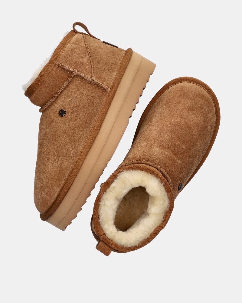 Warmbat Australia Durack Plateau Gevoerde boots  - cognac