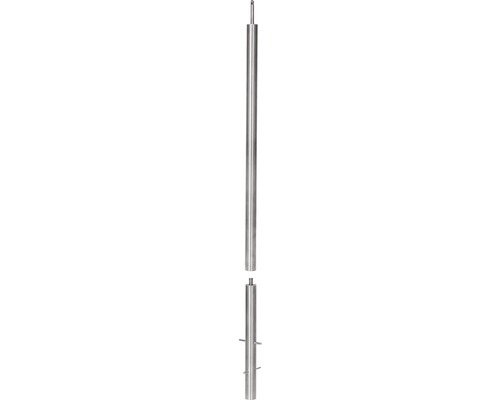Leuningdrager van roestvrij staal V2A voor inbetonnering, 850 mm hoog.