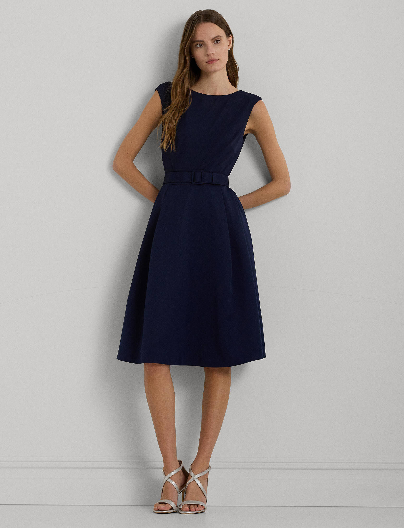 Lauren Ralph Lauren| Damen Faille-Jersey-Cocktailkleid mit Gürtel