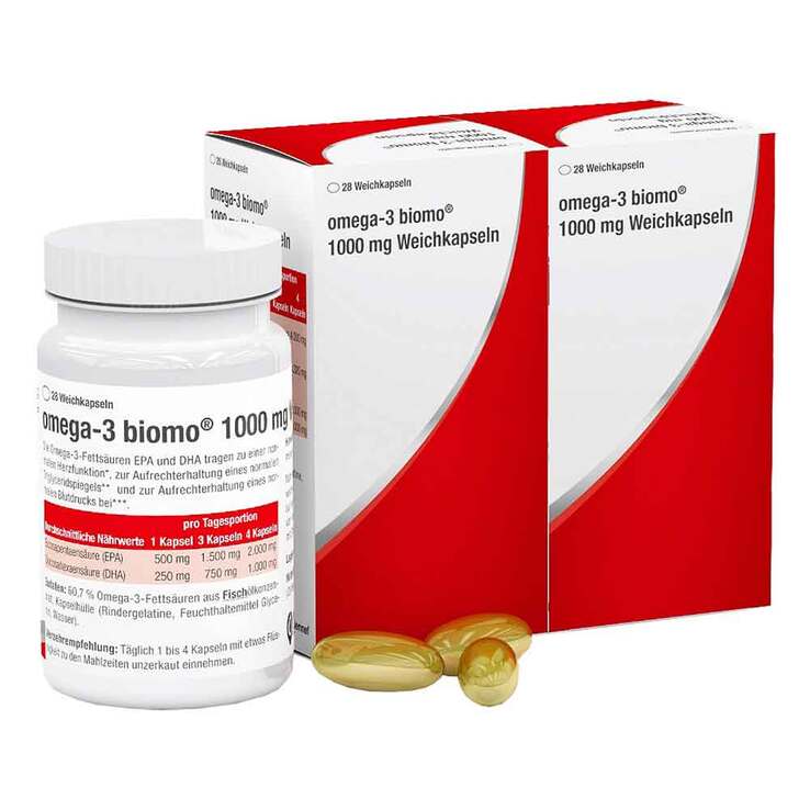 Omega-3 biomo 1.000 mg Weichkapseln, 56 St