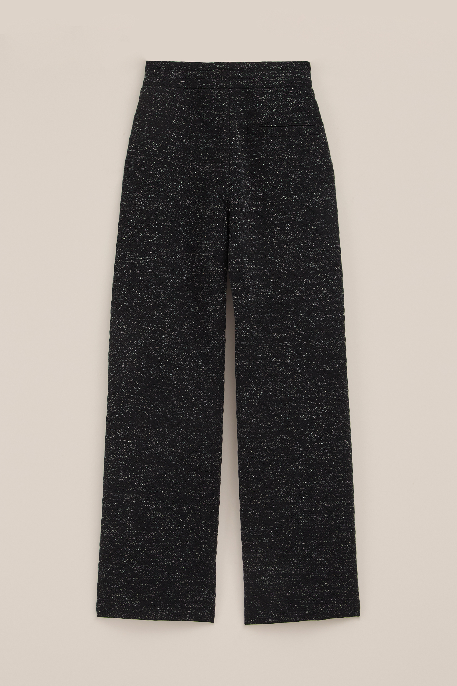 Meisjes straight leg broek met glittergaren WE Fashion Zwart