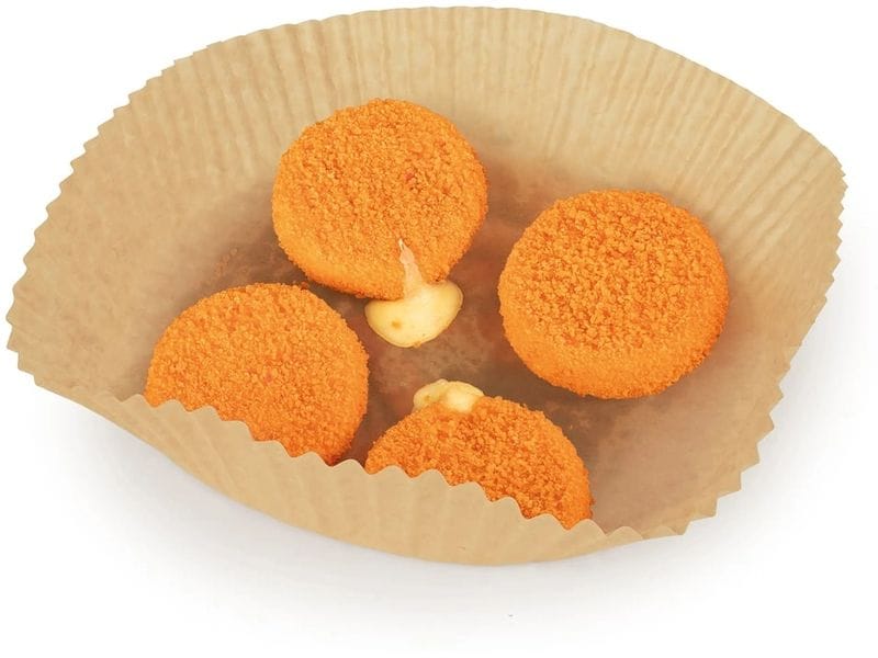 GOURMETmaxx Backpapier 100 Stück, 18 x 4.5 cm Backpapier-Schalen für Heissluft-Fritteusen