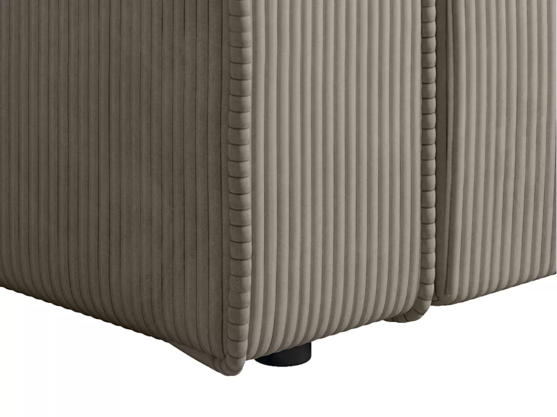 Fauteuil en velours côtelé taupe AMELIA