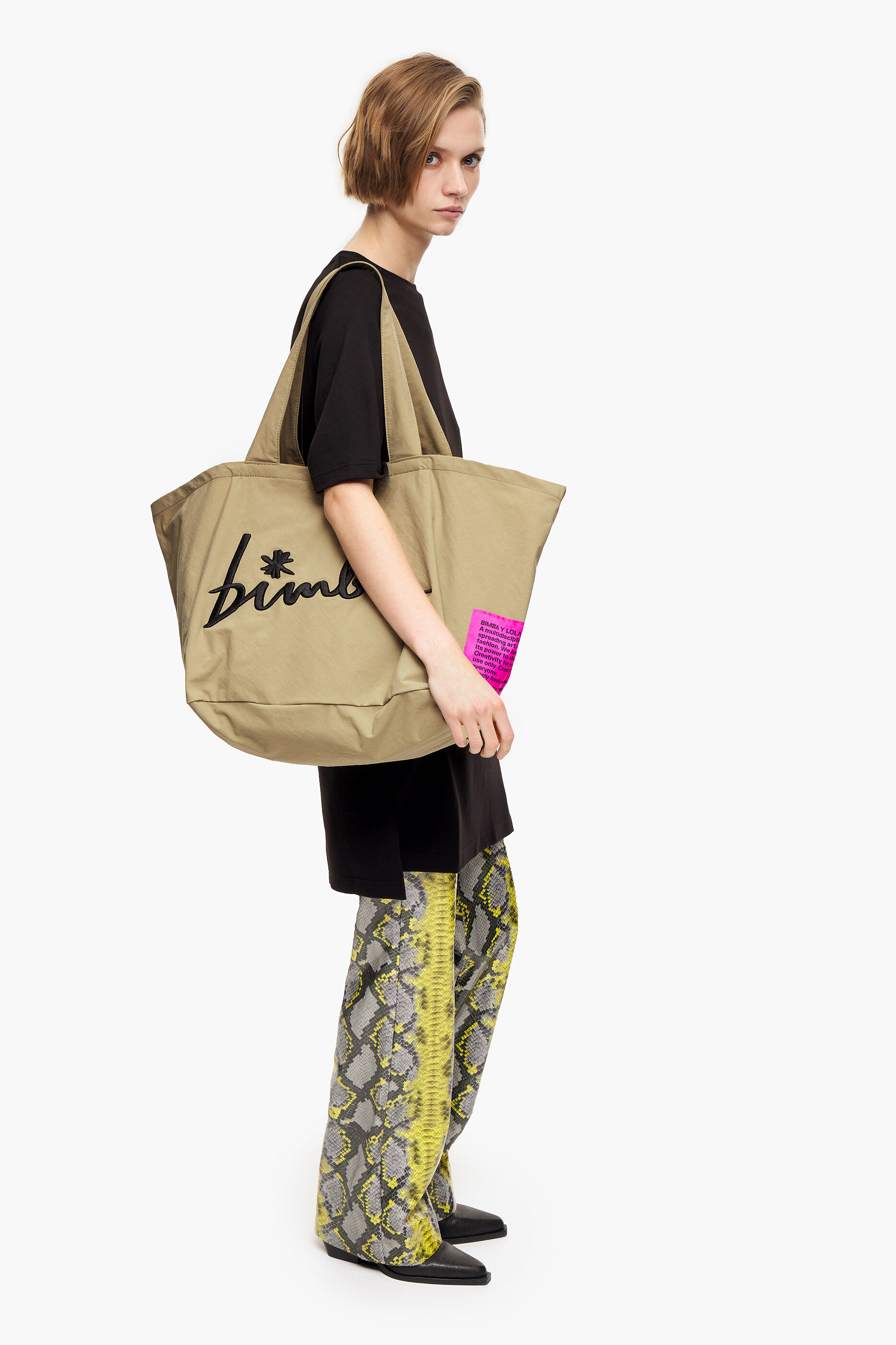 Sacola de compras tamanho XL em nylon natural