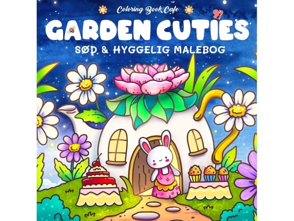 Malebog: Garden Cuties - Cozy Coloring | Coloring Book Cafe