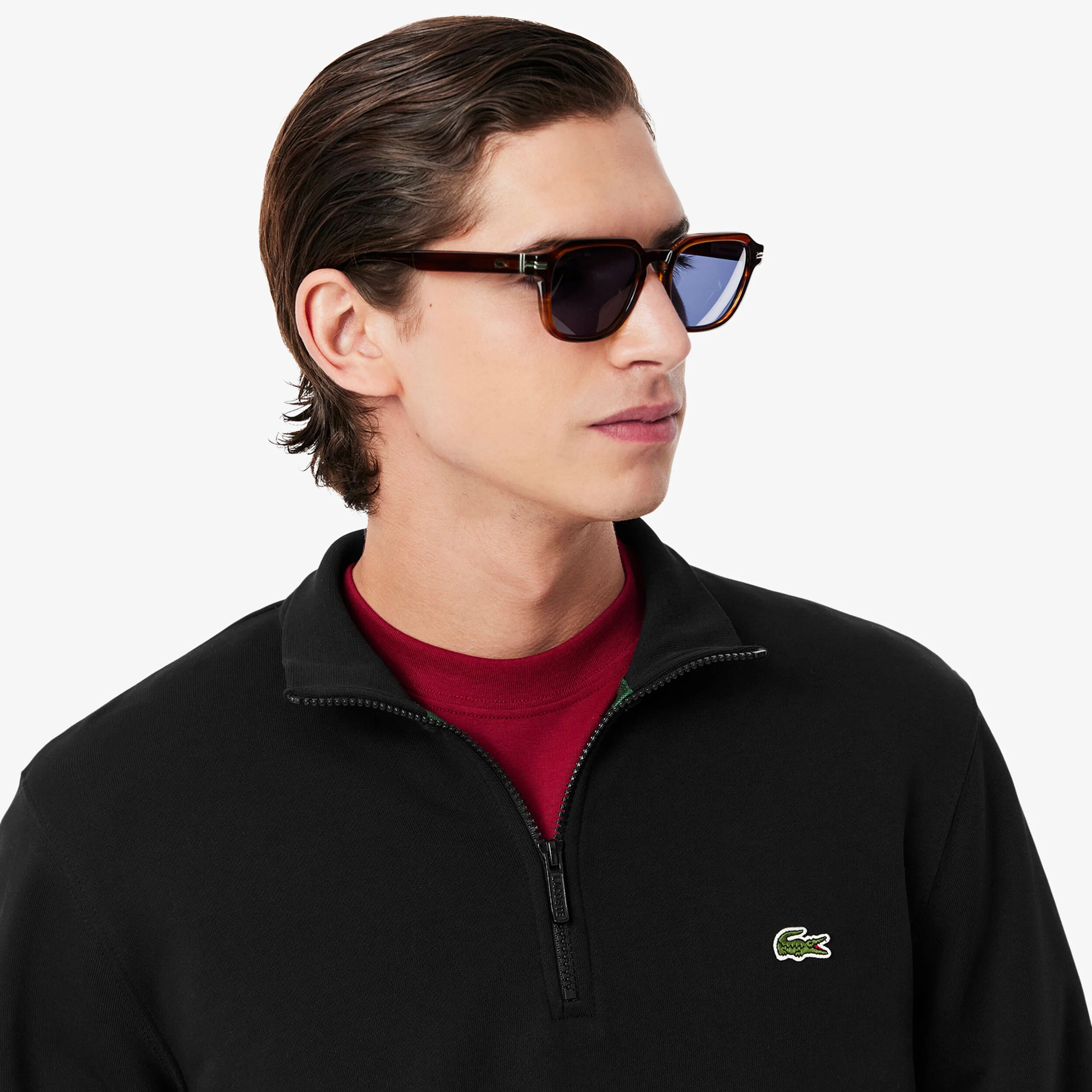 Lacoste High Neck Sweat-shirt Hommes - Noir