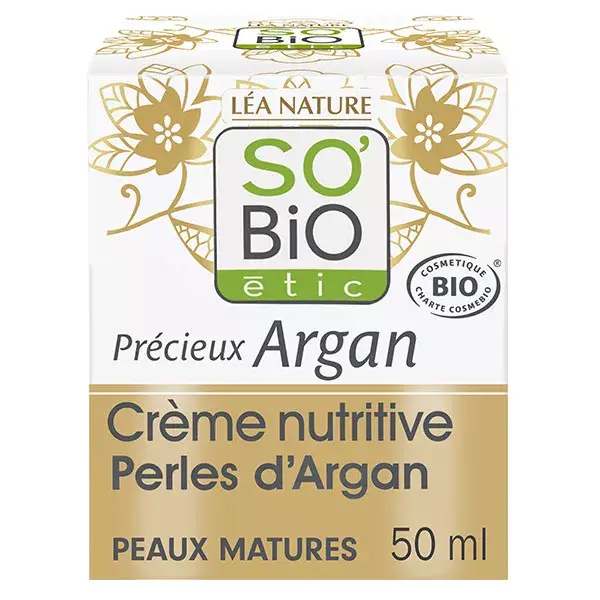 Creme de dia nutritivo So'Bio Étic Précieux Argan para pele madura, orgânico, 50ml