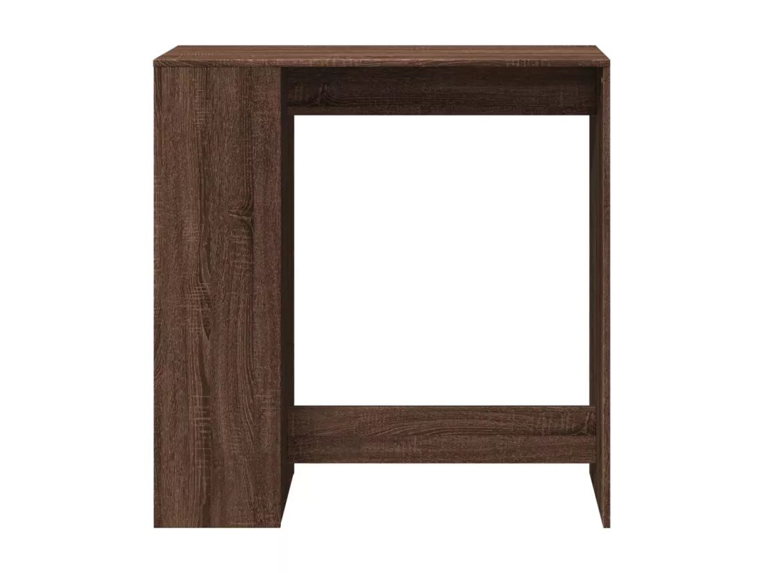 Table de bar avec étagères chêne marron bois d'ingénierie