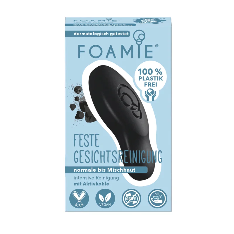 Feste Gesichtsreinigung mit Aktivkohle, 60g