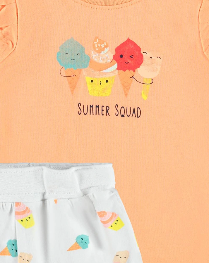 Shorts NBFJILLY mit T-Shirt in bright white