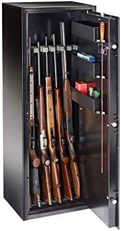 BURG-WÄCHTER Waffenschrank für 7 Langwaffen, mit elektronischem Zahlenschloss, Widerstandsgrad 0, Schwarz, 121 kg, Ranger N 7 E