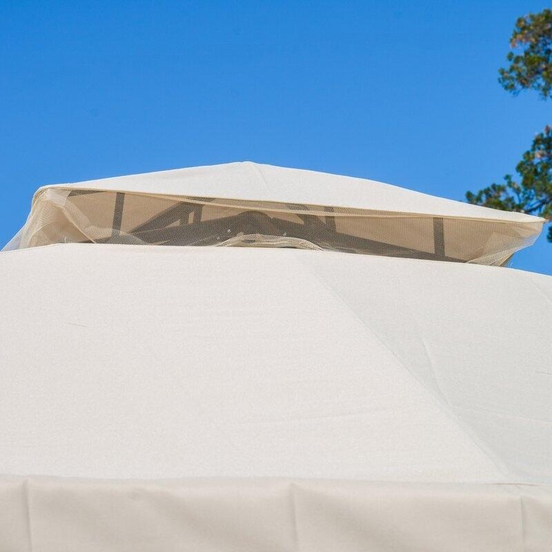 Gazebo de metal para pátio Franz, 3 m de largura x 3 m de profundidade