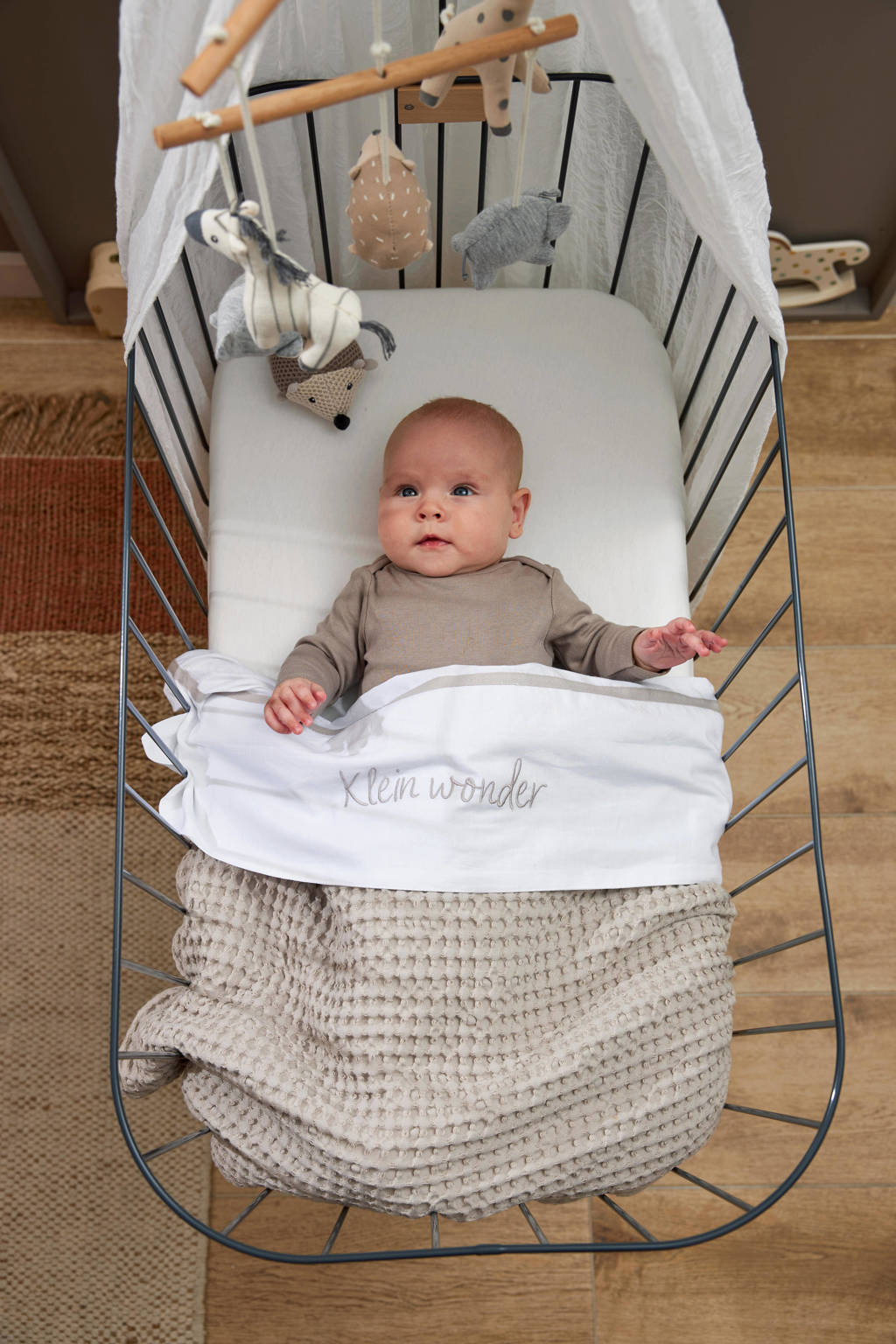 baby wieglaken 'Klein Wonder'greige