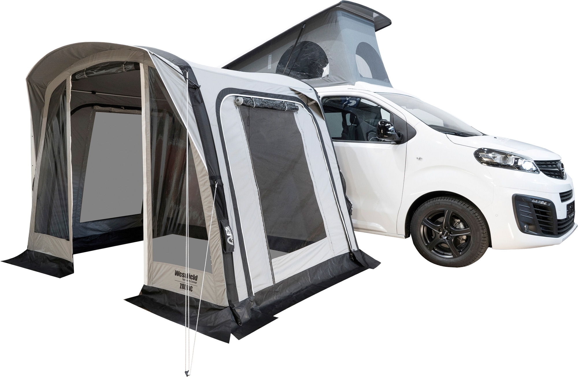 Westfield Zodiac aufblasbares Vorzelt für Fahrzeuge mit Anstellhöhen von 180 bis 270 cm