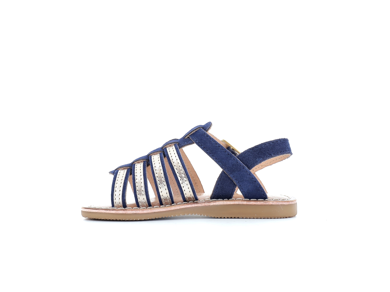 Bopy-FRANGINE Cuir Bleu or