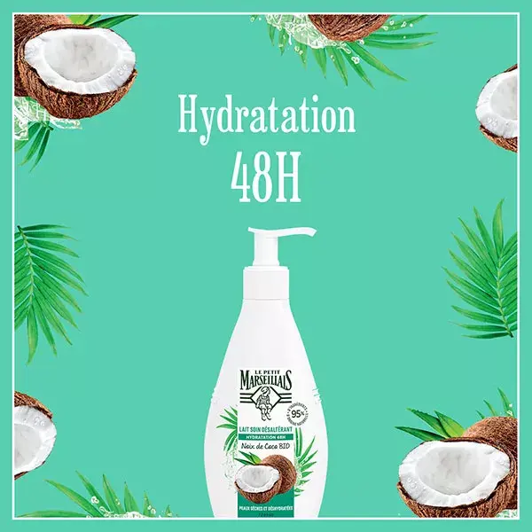 Loção Corporal Hidratante e Refrescante de Coco Orgânico Le Petit Marseillais 250ml