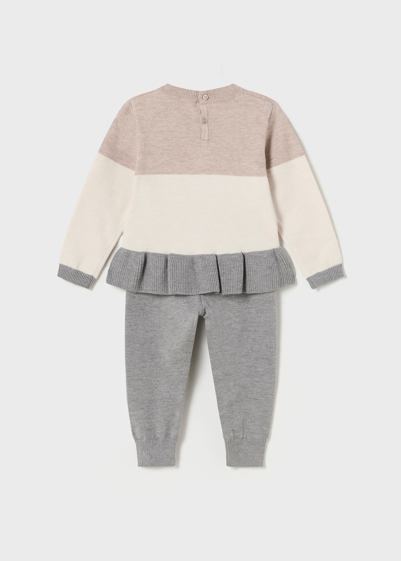 Conjunto de bebê de tricô de 2 peças
