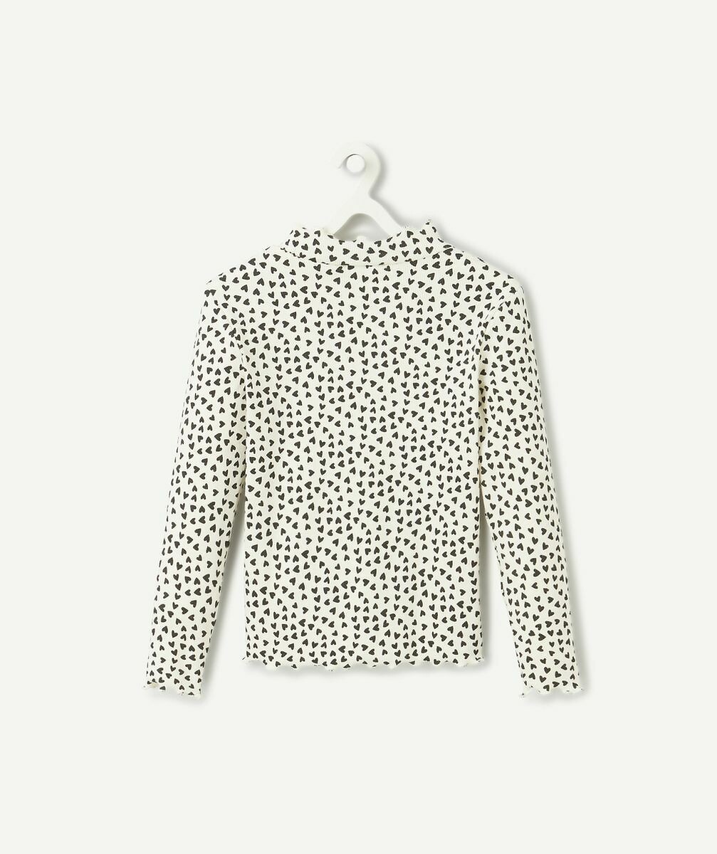 TAPE A L'OEIL<br>Camiseta com gola alta e acabamento em festão