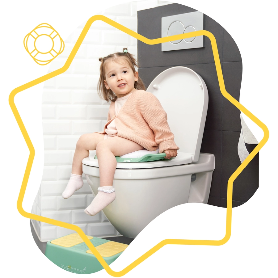 Badabulle Toilettensitz für Kinder mit Griffen, Krokodil