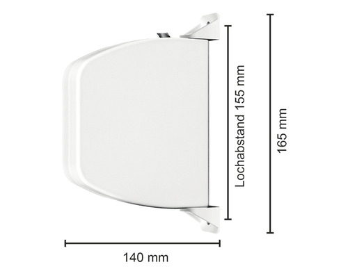 Schellenberg Mini opschroefwinder, opvouwbaar, wit