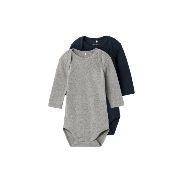 Name It Romper 2-Pack Grey \/ Dark Sapphire