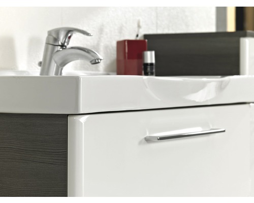 Pelipal Sera badkamermeubelset, BxHxD 92 x 57,5 x 47 cm, hoogglans witte fronten, met witte keramische wastafel, 979.000920