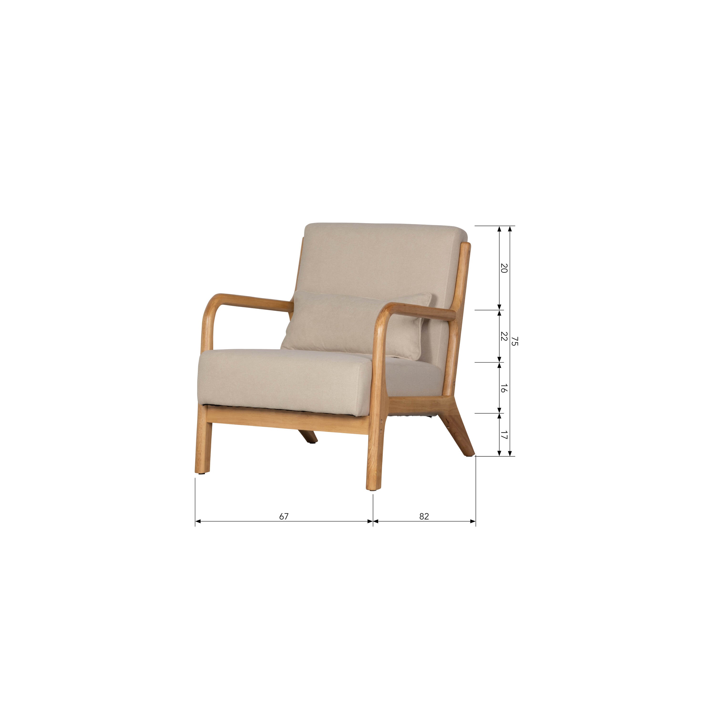 Woood Mark Fauteuil - Naturel