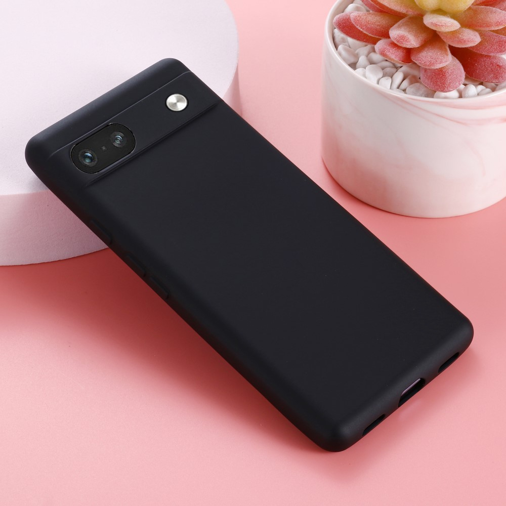 Google Pixel 7a Silikon Case Hülle - Schwarz