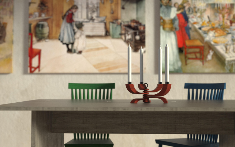 Design House Stockholm Nordic Light 4 kandelaar zwart