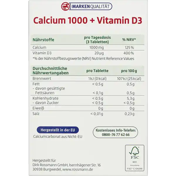 Calcium 1000 + Vitamin D3